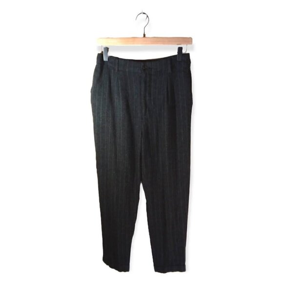 𝅺zara Woman High Waist Pin Strip Ankle Pants Size S - Picture 1 of 4